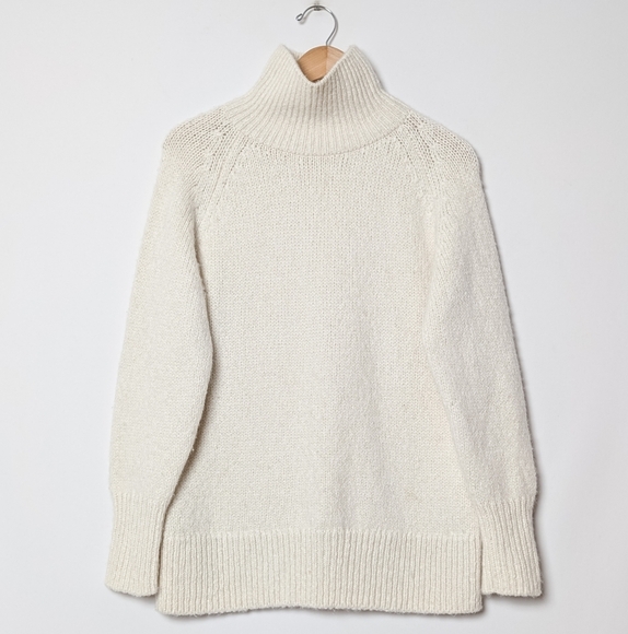 ARITZIA BABATON Day Off Turtleneck Sweater Alpaca Wool White XS - Picture 11 of 14